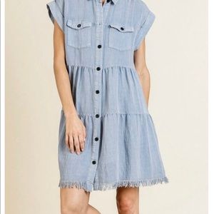 Umgee Denim Button Dress